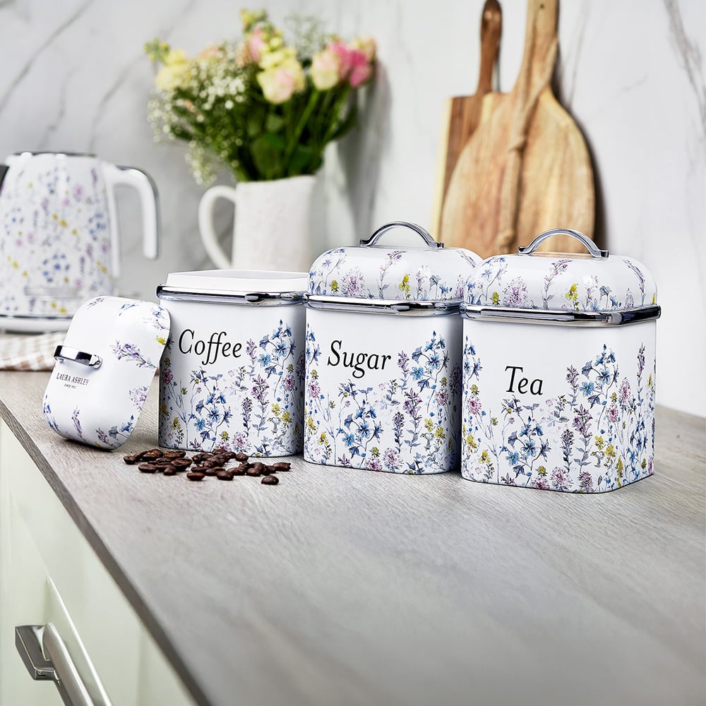 LAURA ASHLEY Angelica シュガーポット&ミルク入れ LauraAshley 3 Piece Wild Meadow Canister Set | Temple & Webster